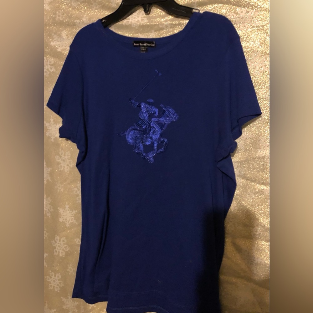 Beverly Hills Polo Club royal blue shirt - Picture 1 of 3